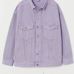 H&M Light Lavender Denim Jacket for Men